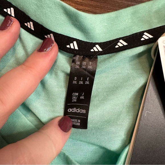 adidas Men's Essentials Feelready Training T-Shirt in Teal Green Size 2XL - Picture 3 of 4